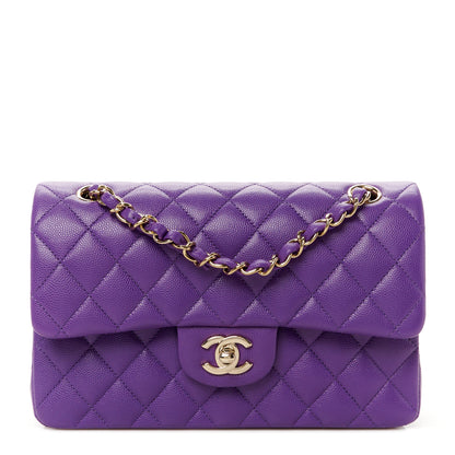 Chanel Caviar Quilted Small Double Flap Purple 1 of 12