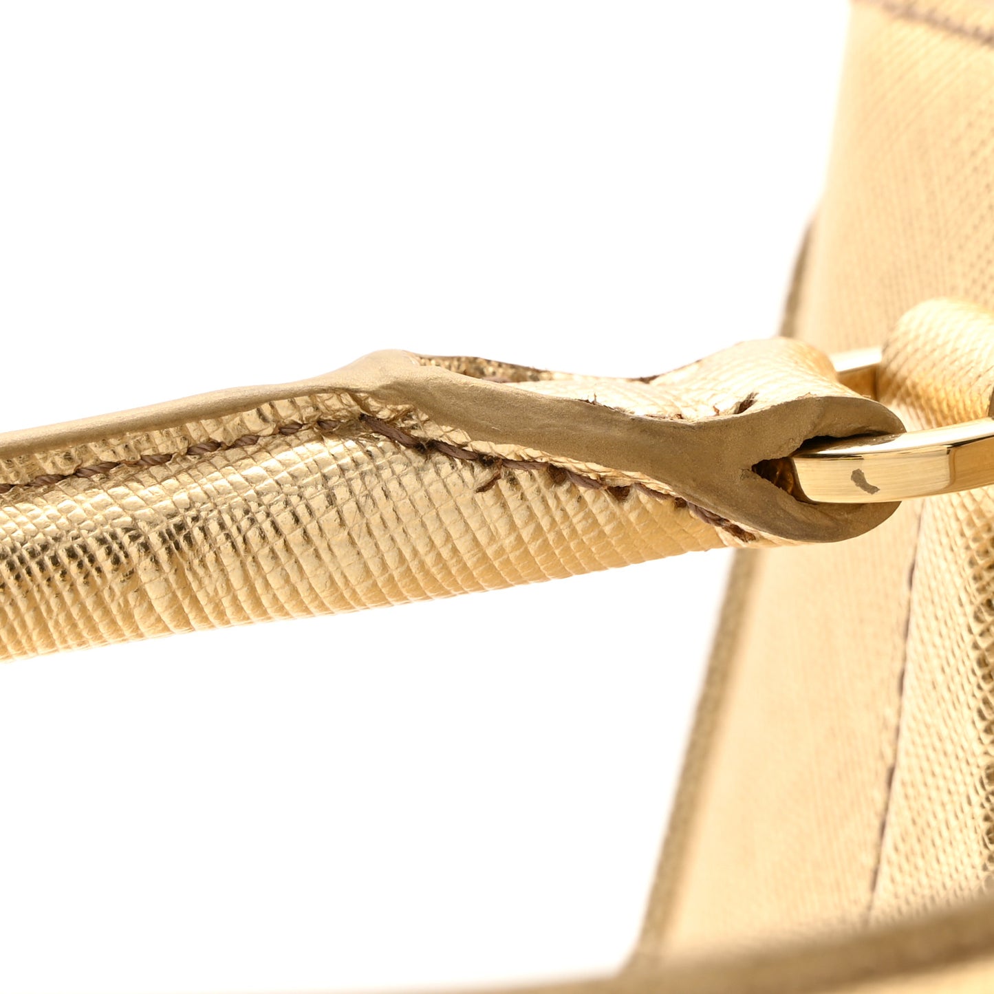 Saffiano Lux Mini Galleria Double Zip Tote Platino