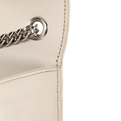 Saint Laurent Grain De Poudre Medium Classic Monogram Kate Satchel Icy White 11 of 12