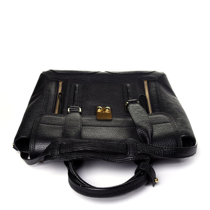 3.1 Phillip Lim Textured Calfskin Medium Pashli Satchel Black 12 of 13