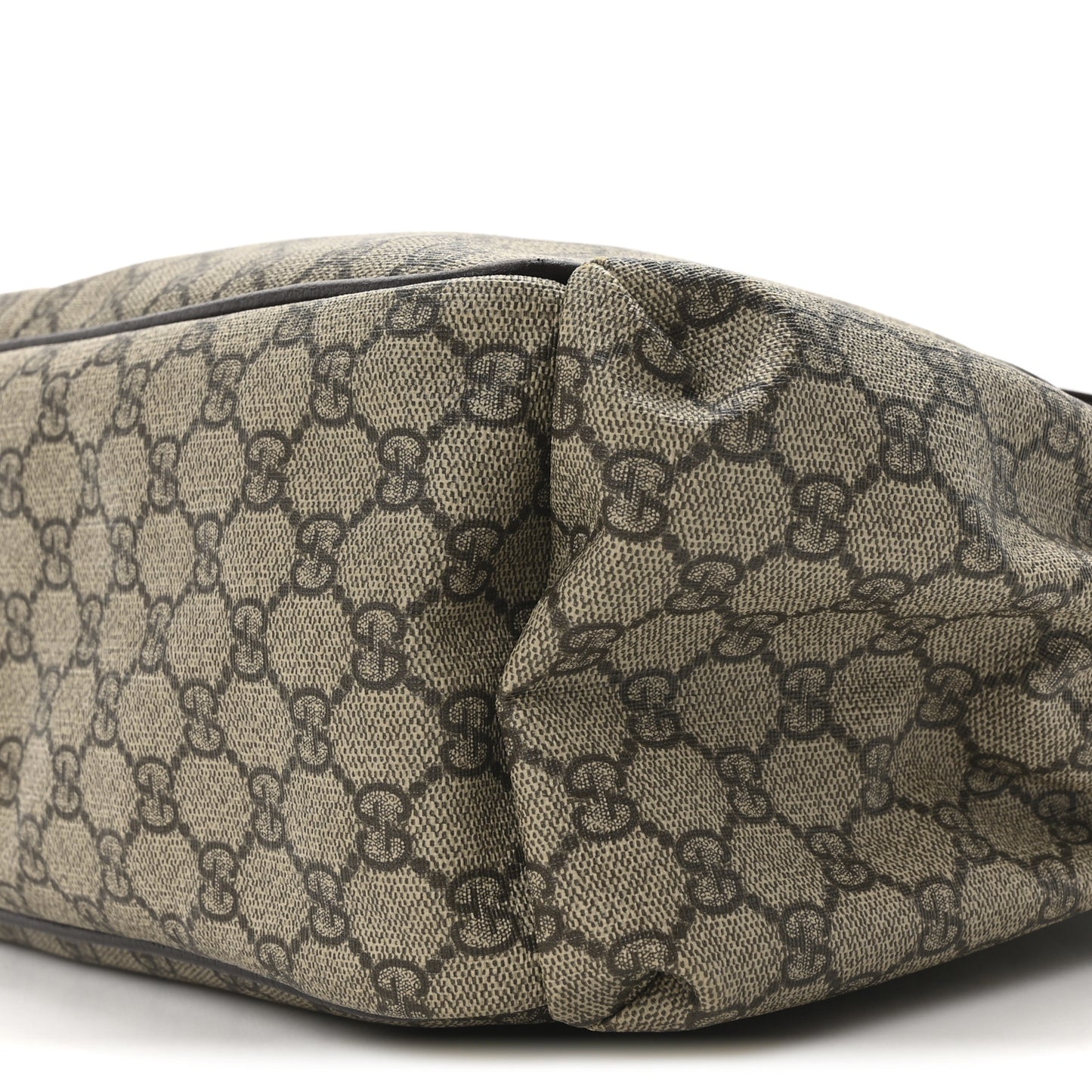 GG Supreme Monogram Selleria Calfskin Large Diaper Bag Beige Ebony Cocoa Dark Chocolate