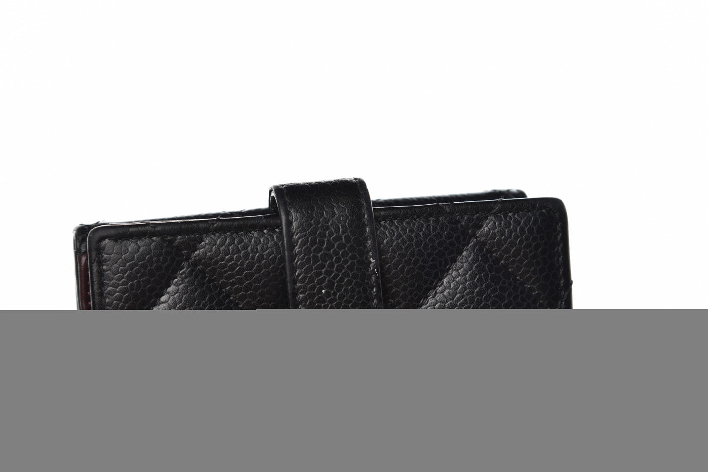 Caviar Quilted Compact French Flap Wallet Black