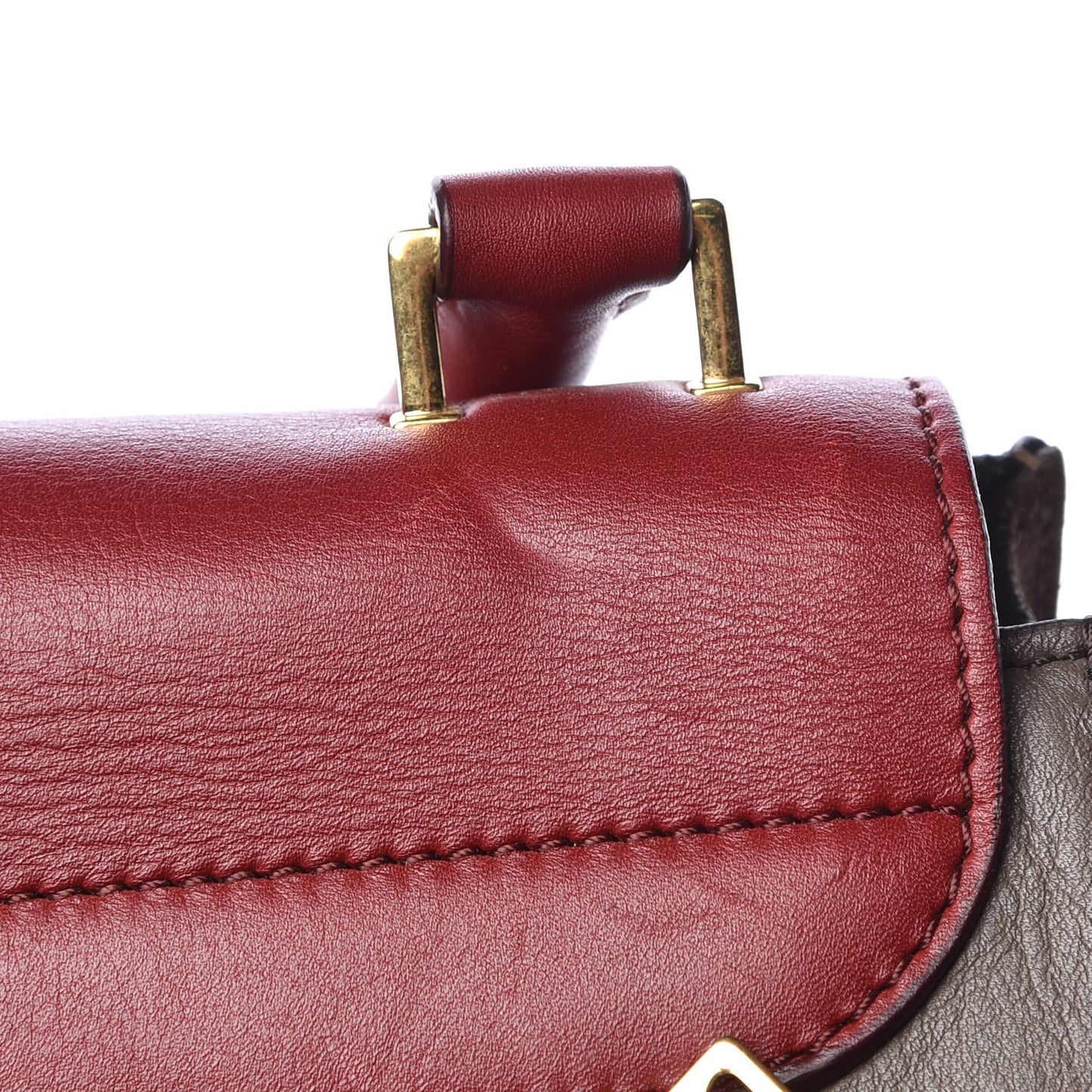 Calfskin Suede Large Tri-Color Trapeze Granite