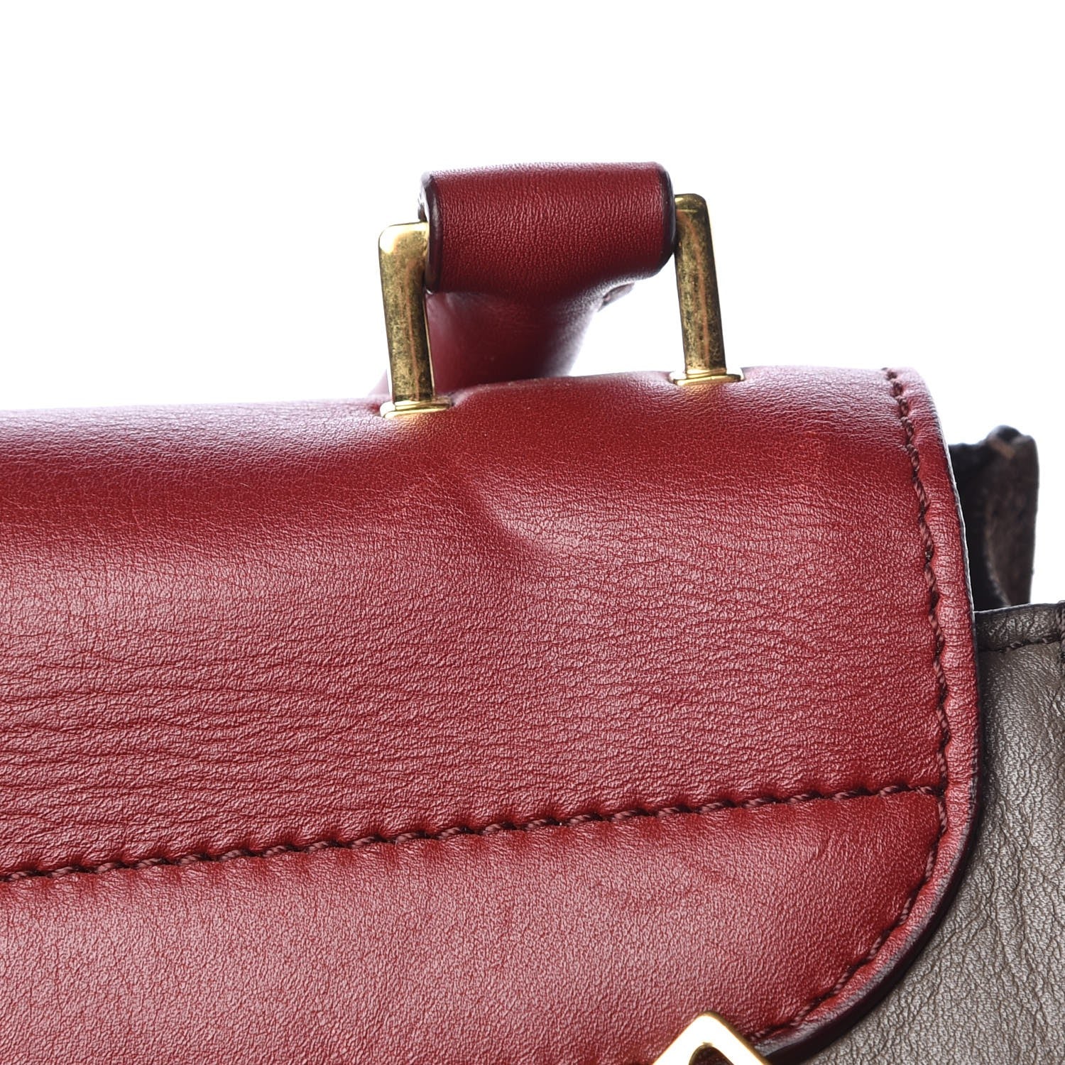 Celine Calfskin Suede Large Tri-Color Trapeze Granite 8 of 11