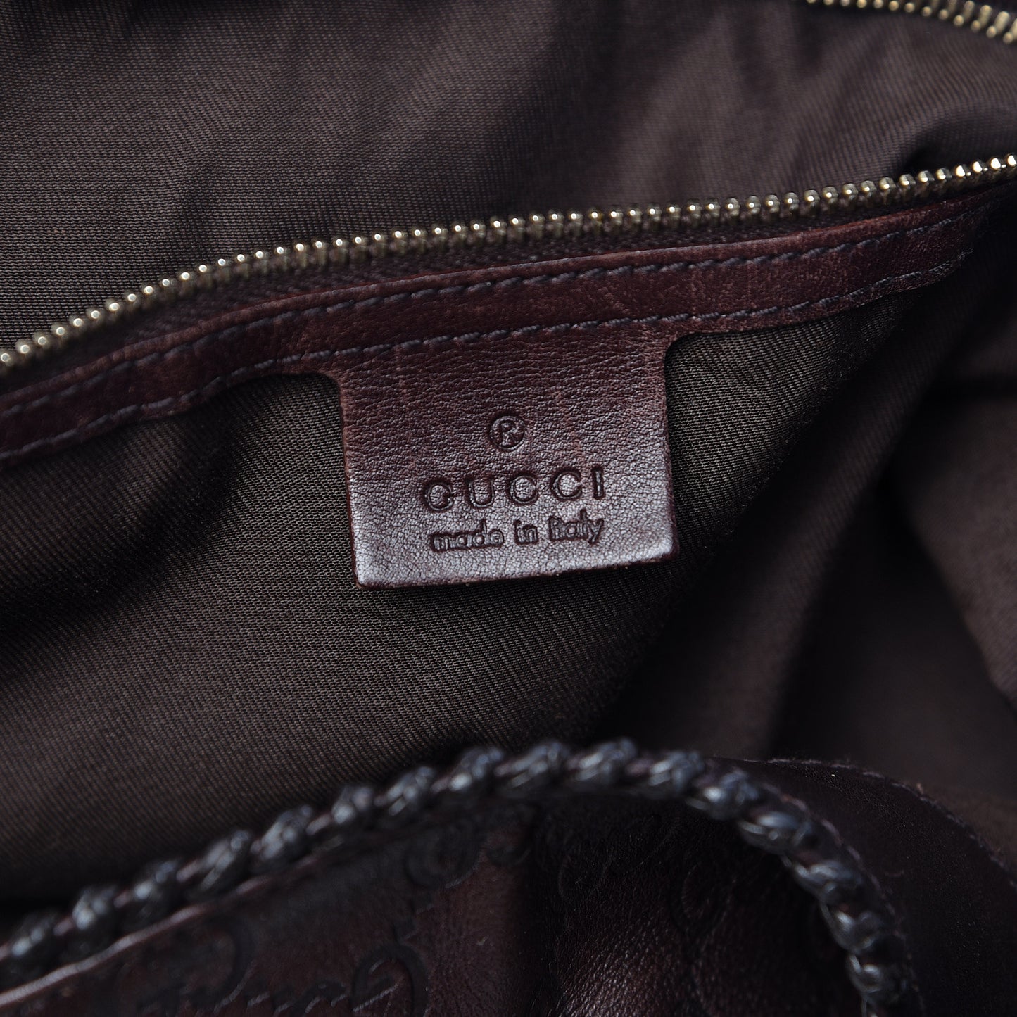 Guccissima Large Horsebit Chain Hobo Chocolate