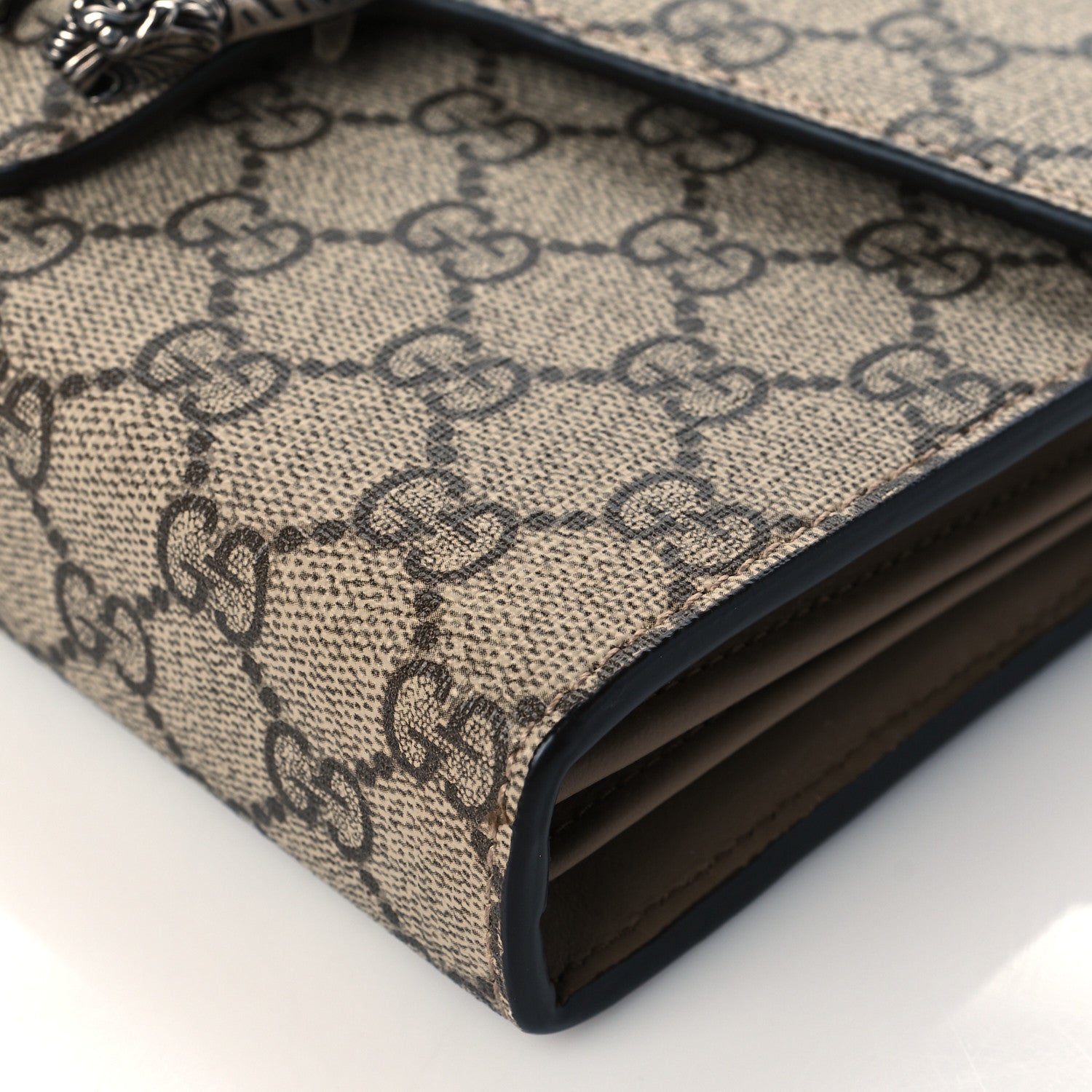 Gucci GG Supreme Monogram Mini Dionysus Chain Wallet Beige Taupe 10 of 11