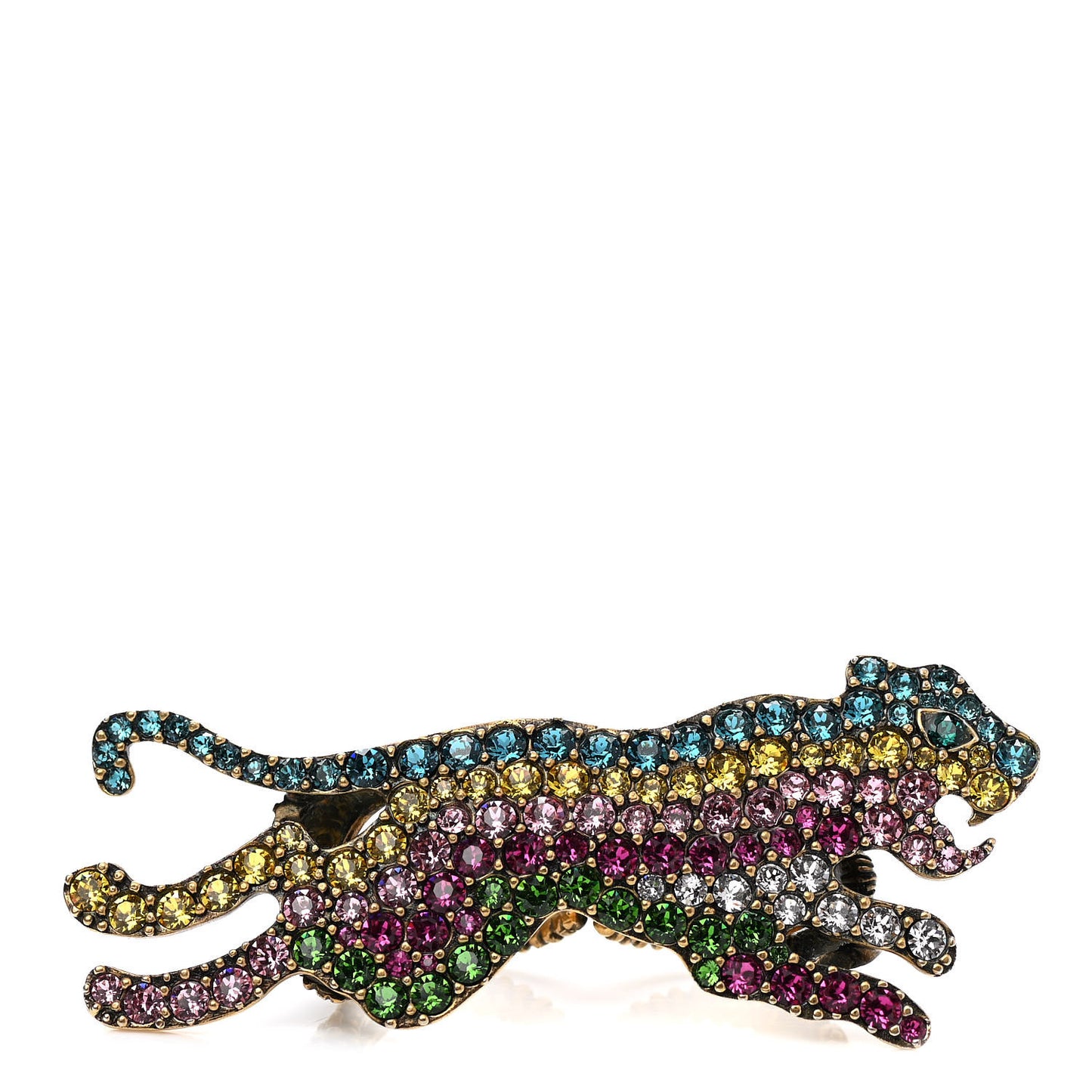 Crystal Tiger Multi-Finger Ring M Multicolor