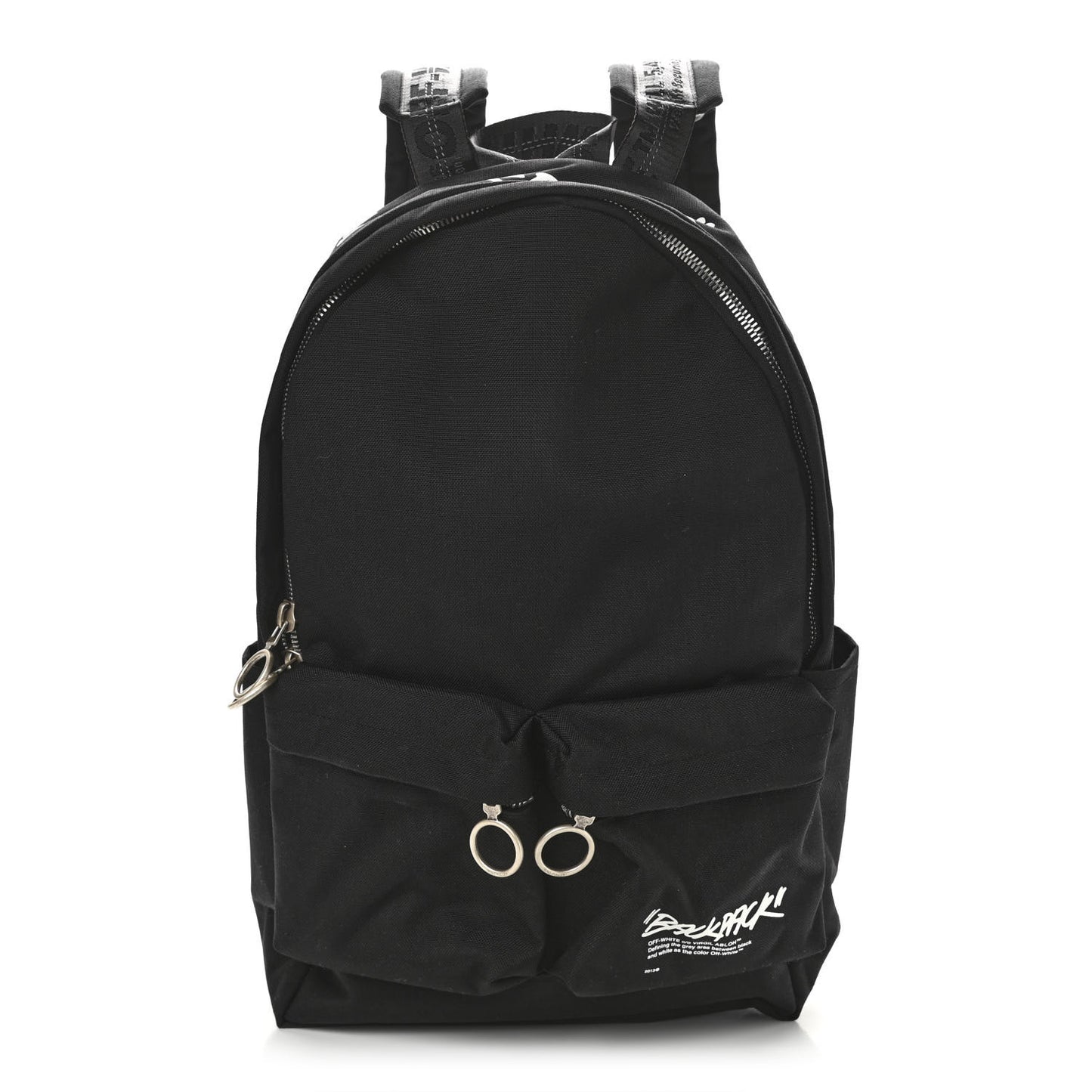 Canvas Quote Backpack Black