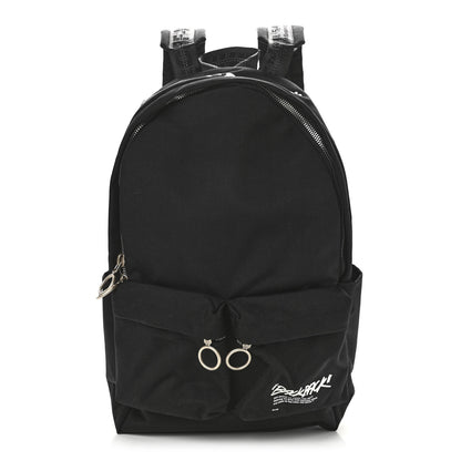 Off-White Canvas Quote Backpack Black 1 of 13