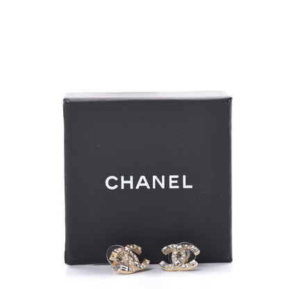 Chanel Crystal Baguette CC Earrings Gold 5 of 5