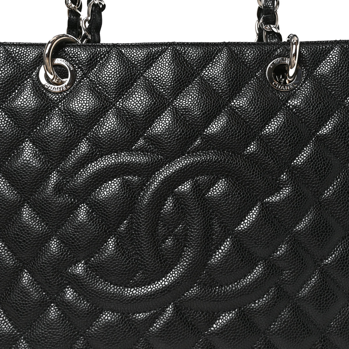 Chanel Caviar Quilted Grand Shopping Tote GST Black 8 of 10