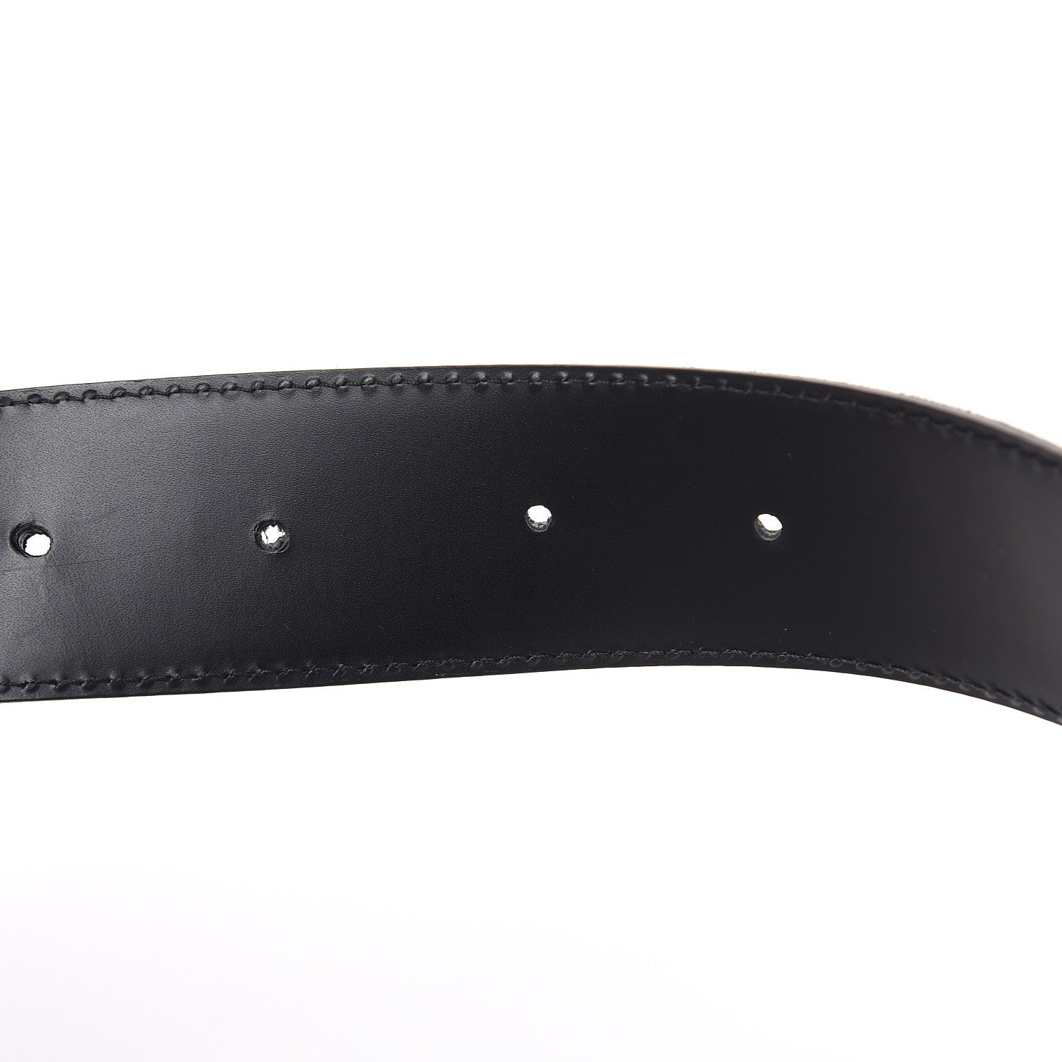 Chanel Metallic Crackled Calfskin CC Belt 80 32 Black 5 of 6