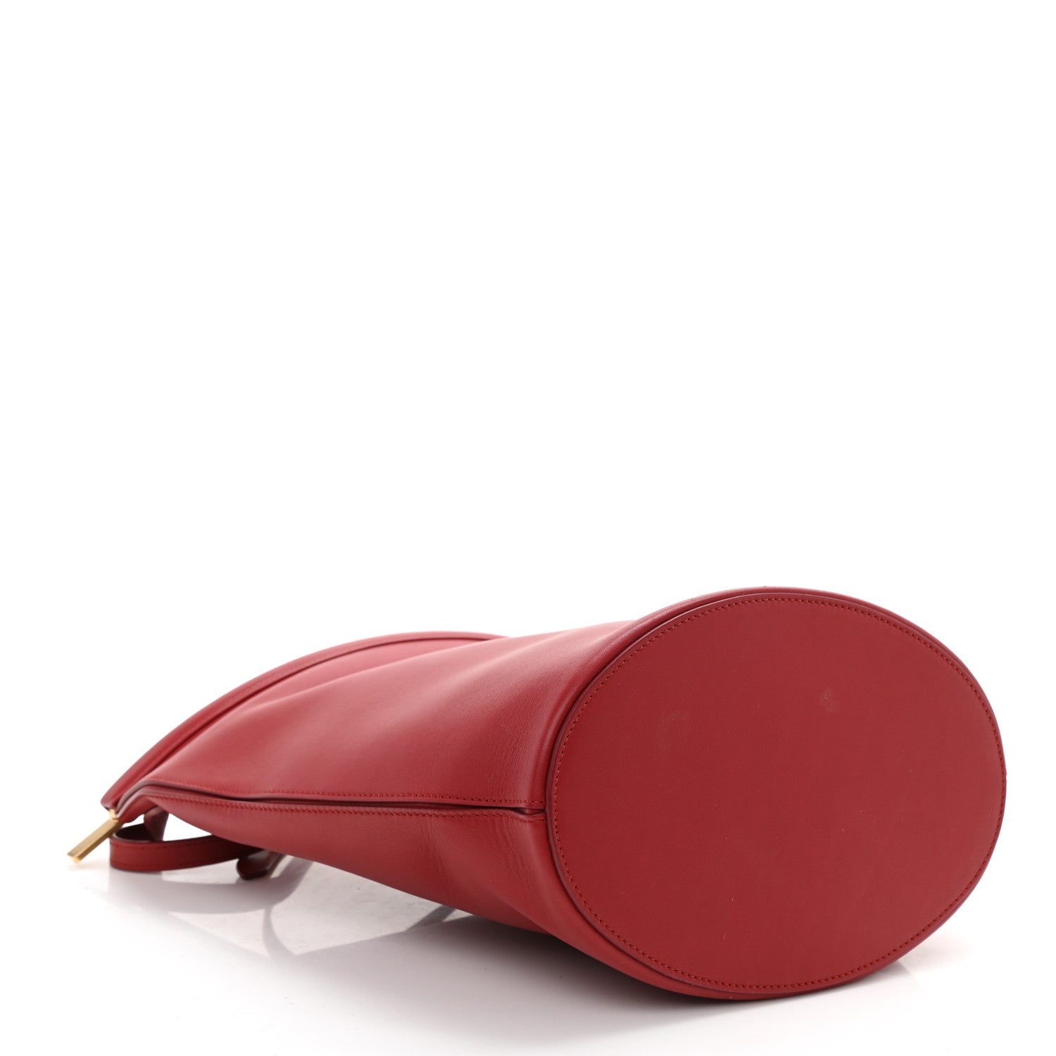 Celine Smooth Calfskin Clasp Bucket Bag Red 4 of 9