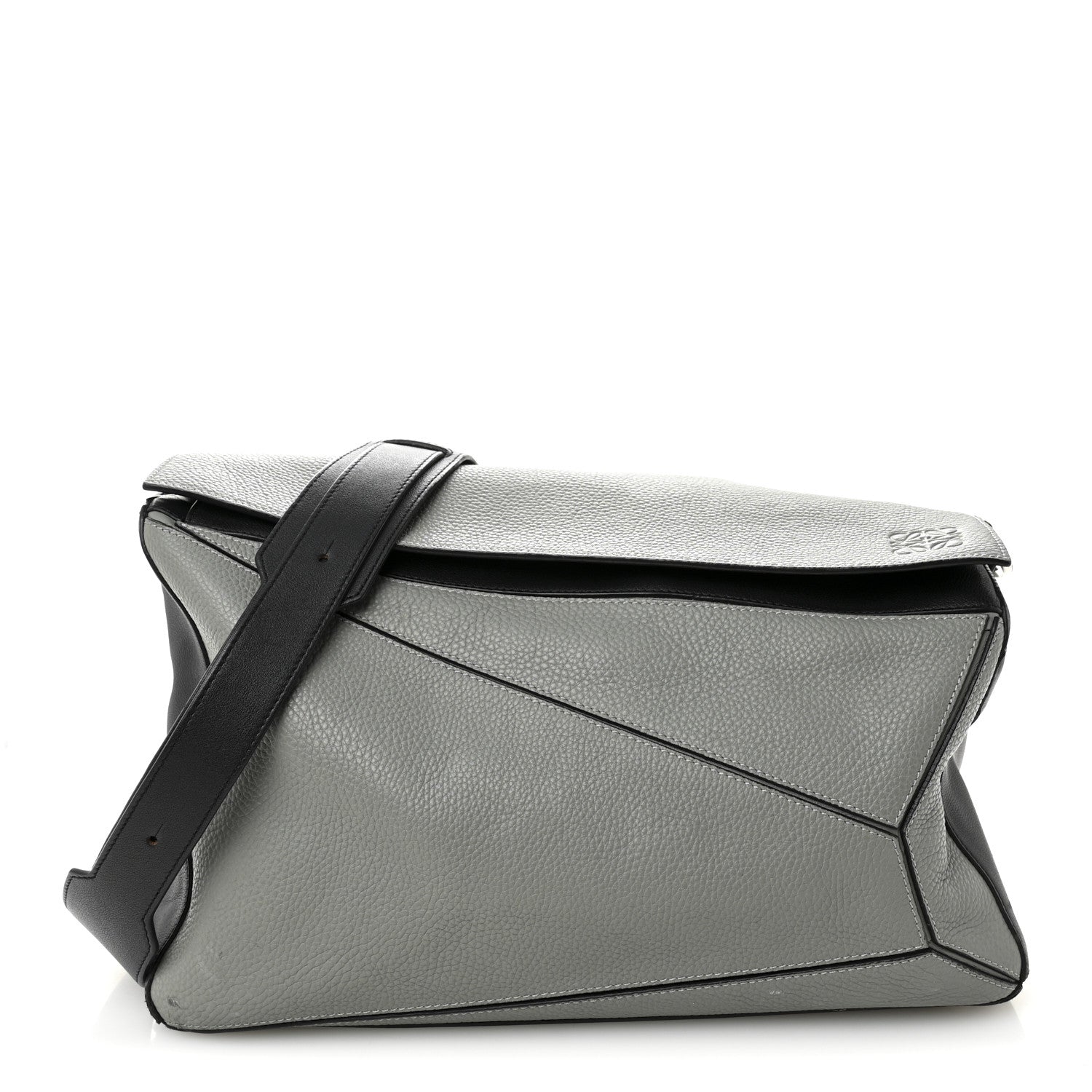 Loewe Calfskin XL Puzzle Bag Grey Black 1 of 10
