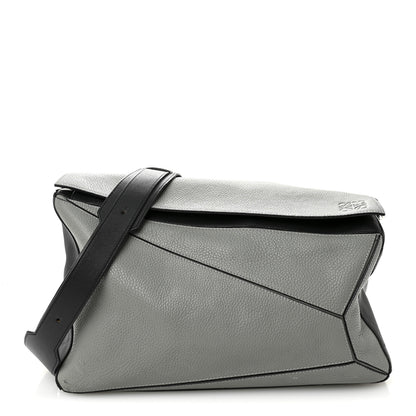 Loewe Calfskin XL Puzzle Bag Grey Black 1 of 10