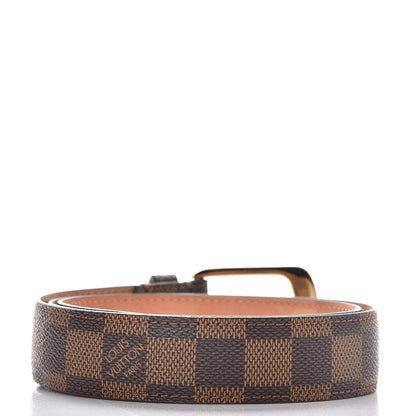 Louis Vuitton Damier Ebene 30mm Ellipse Belt 80 32 3 of 10