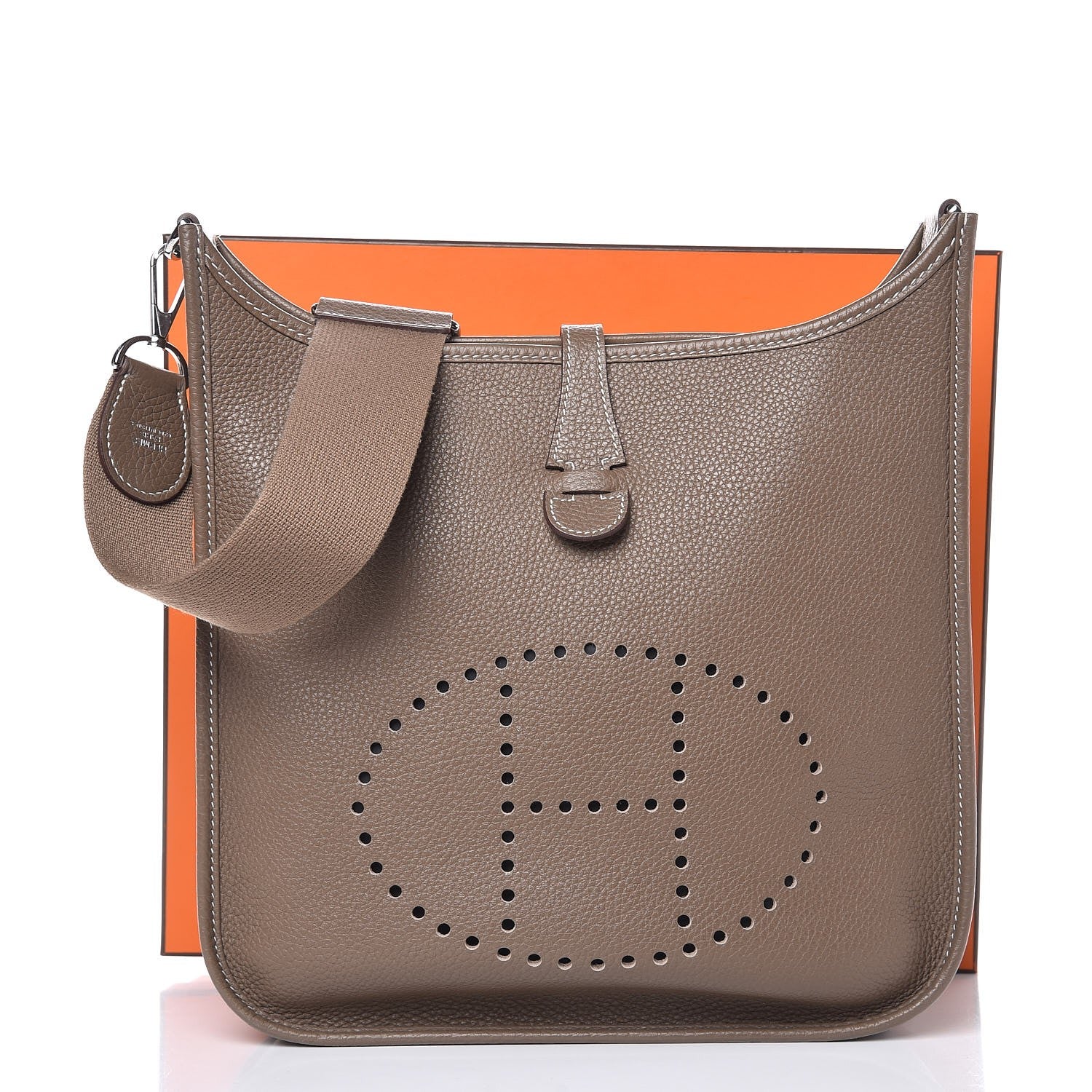 Hermes Taurillon Clemence Evelyne III PM Etoupe 8 of 8