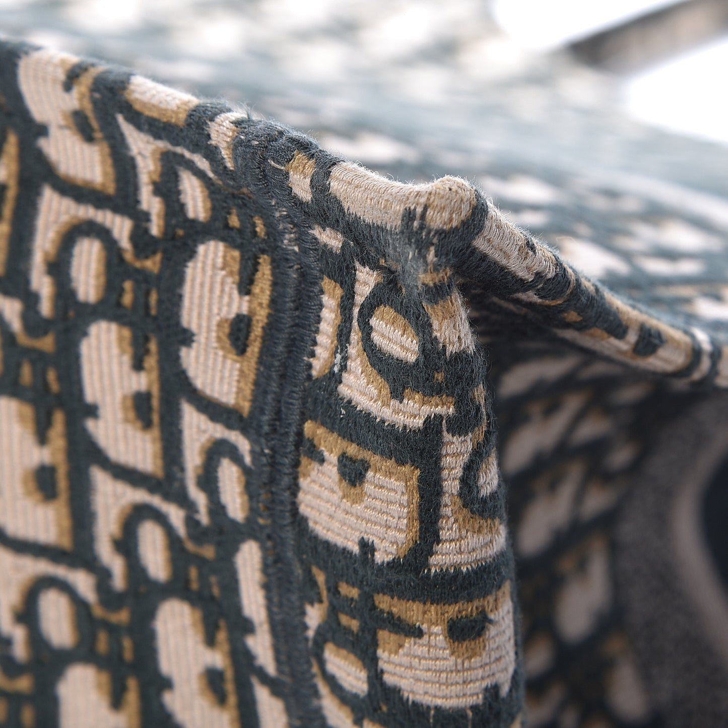 Oblique Large Book Tote Vert Multicolor