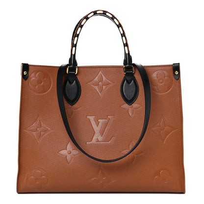 Louis Vuitton Empreinte Monogram Giant Wild At Heart Onthego MM Caramel 1 of 10