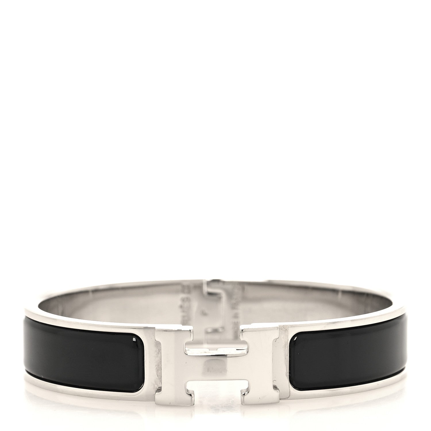 Hermes Enamel Narrow Clic Clac H Bracelet PM Black 1 of 4