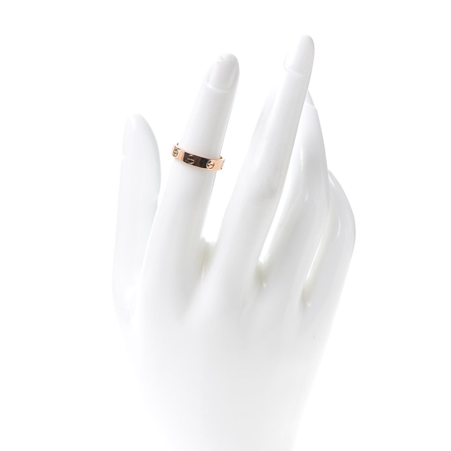 18K Pink Gold 3.5mm LOVE Wedding Band Ring 48 4.5