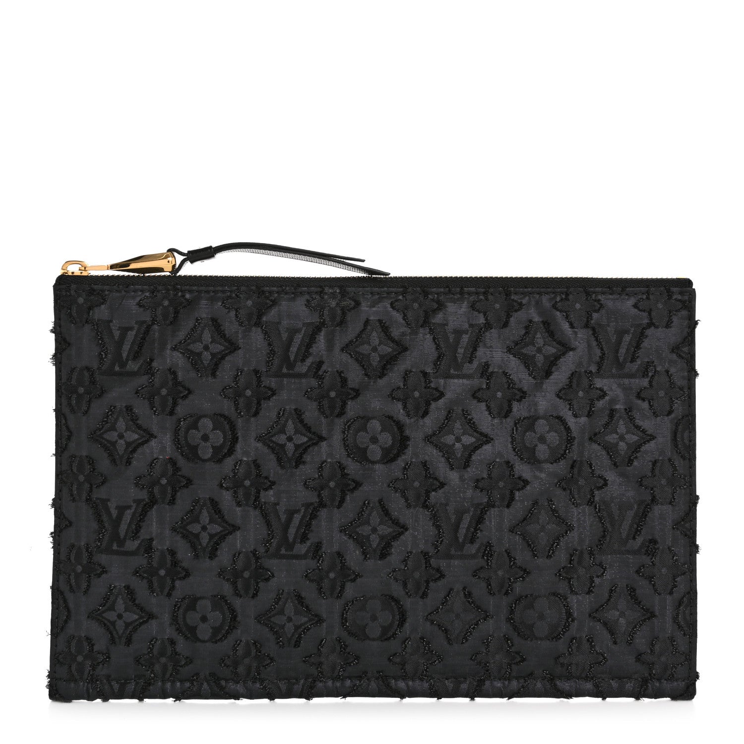 Louis Vuitton Monogram Lurex Flat Zip Pochette Black 1 of 7