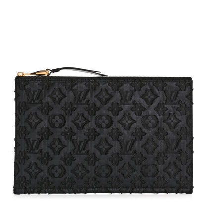 Louis Vuitton Monogram Lurex Flat Zip Pochette Black 1 of 7