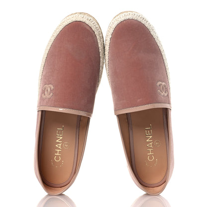 Chanel Velvet Patent CC Espadrilles 40 Pink 2 of 12