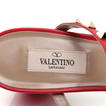Valentino Garavani Calfskin Rockstud 60mm Caged Slide Sandals 41 Rosso Valentino 7 of 13