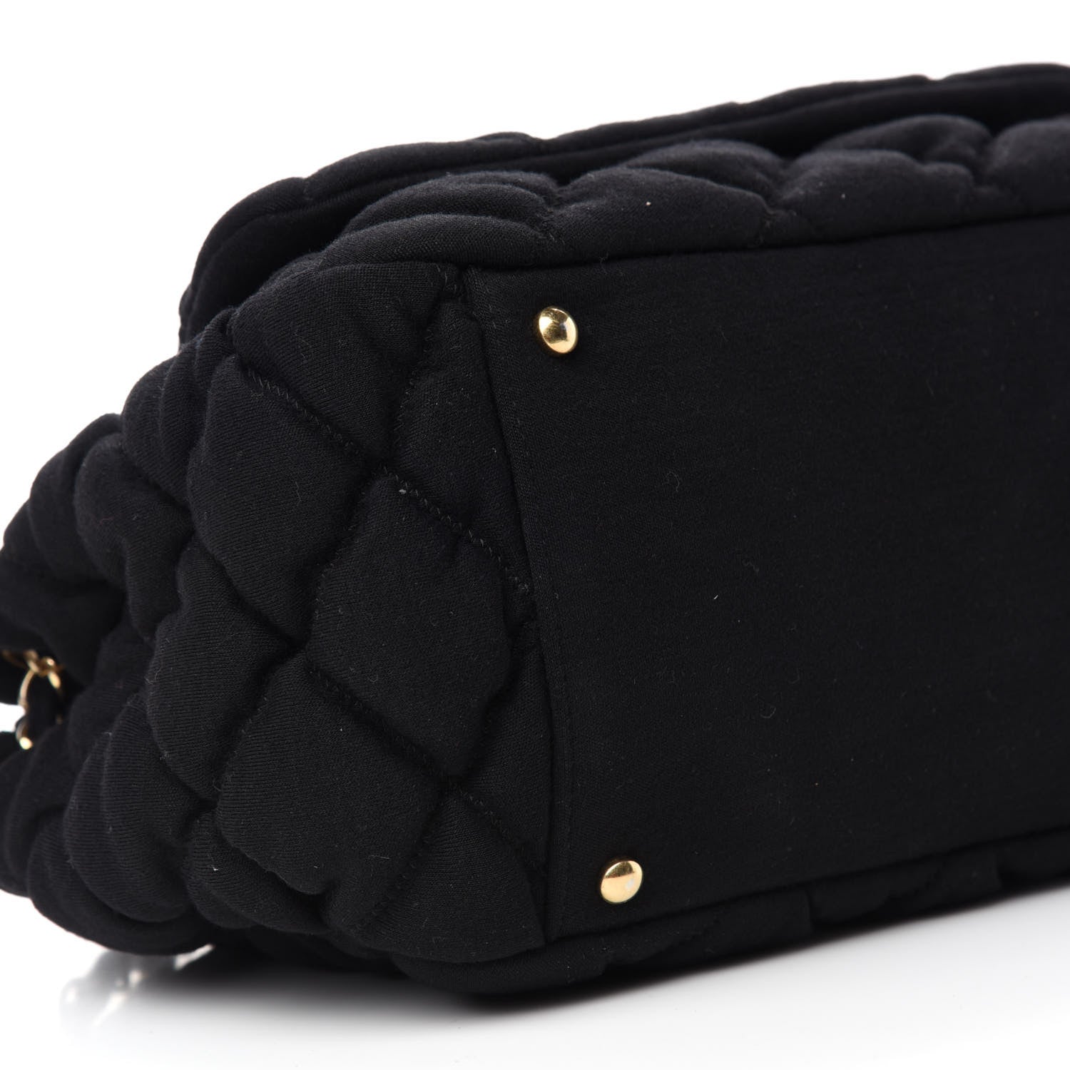 Chanel Jersey Bubble Quilt Flap Black 6 of 10