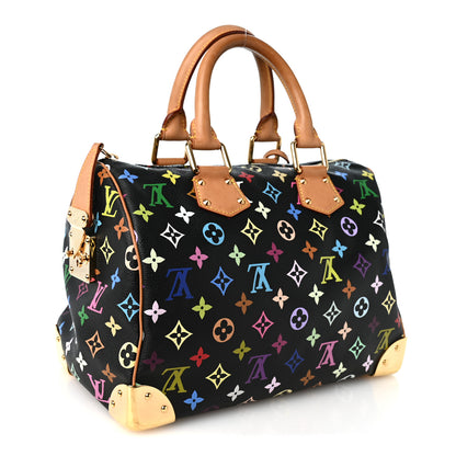 Louis Vuitton Monogram Multicolor Speedy 30 Black 3 of 10