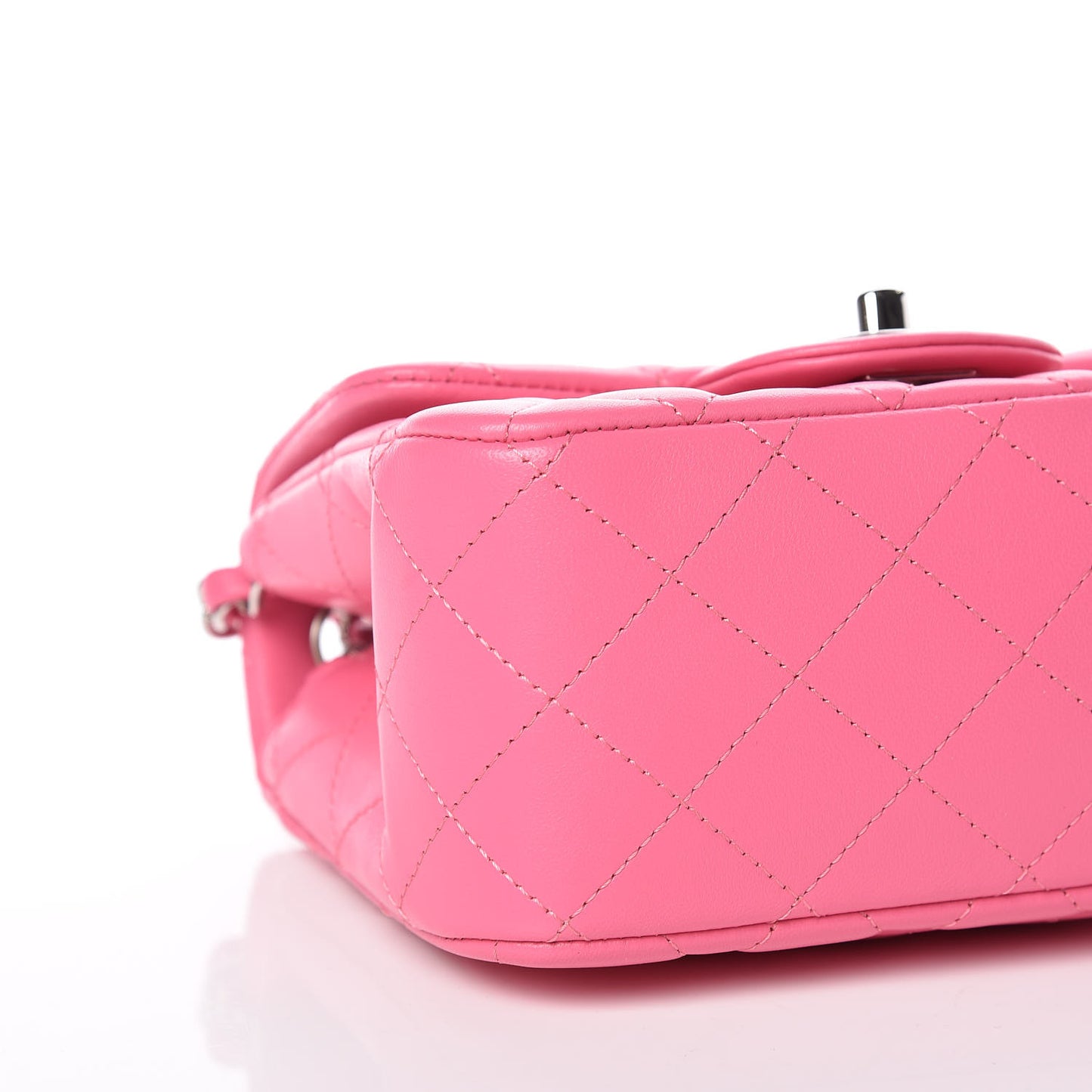 Lambskin Quilted Mini Square Flap Pink