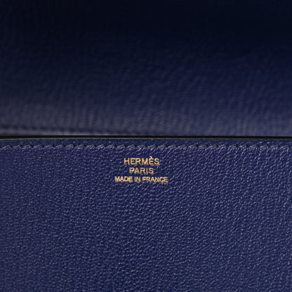 Hermes Chevre Mysore Medor 23 Clutch Bleu Encre 7 of 8