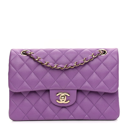 Chanel Caviar Quilted Small Double Flap Purple 1 of 11
