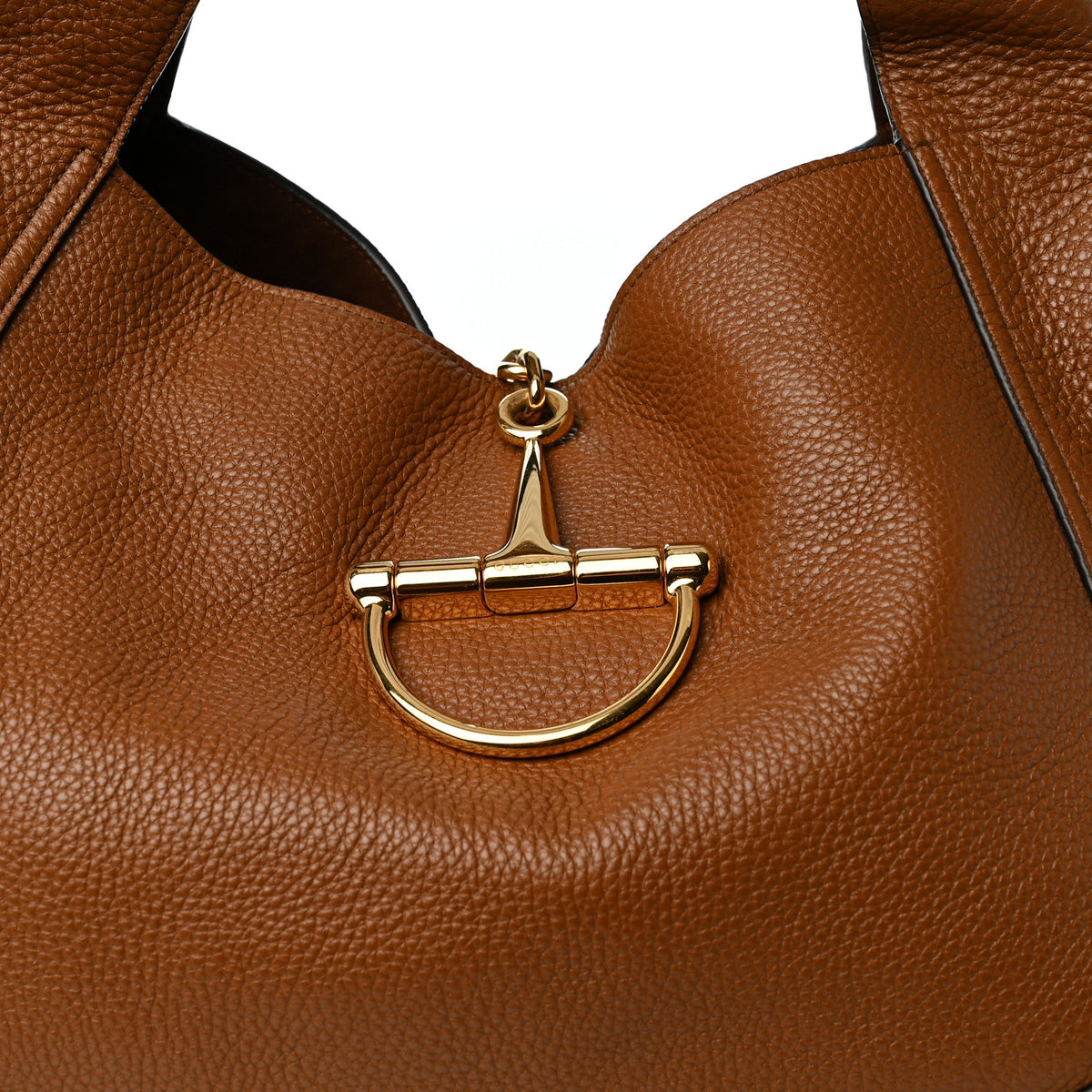 Gucci Grained Calfskin Softbit Maxi Shoulder Bag Brown 8 of 10