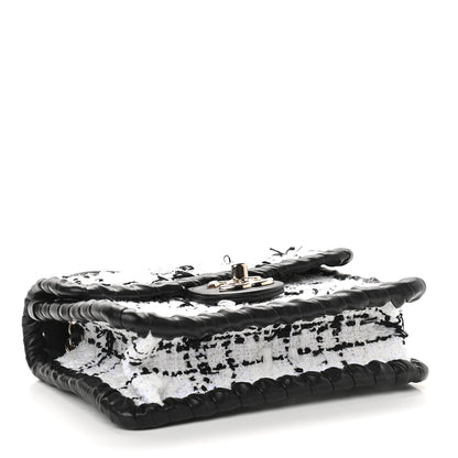 Chanel Tweed Braided Calfskin Mini My Own Frame Flap Grey Black 4 of 10
