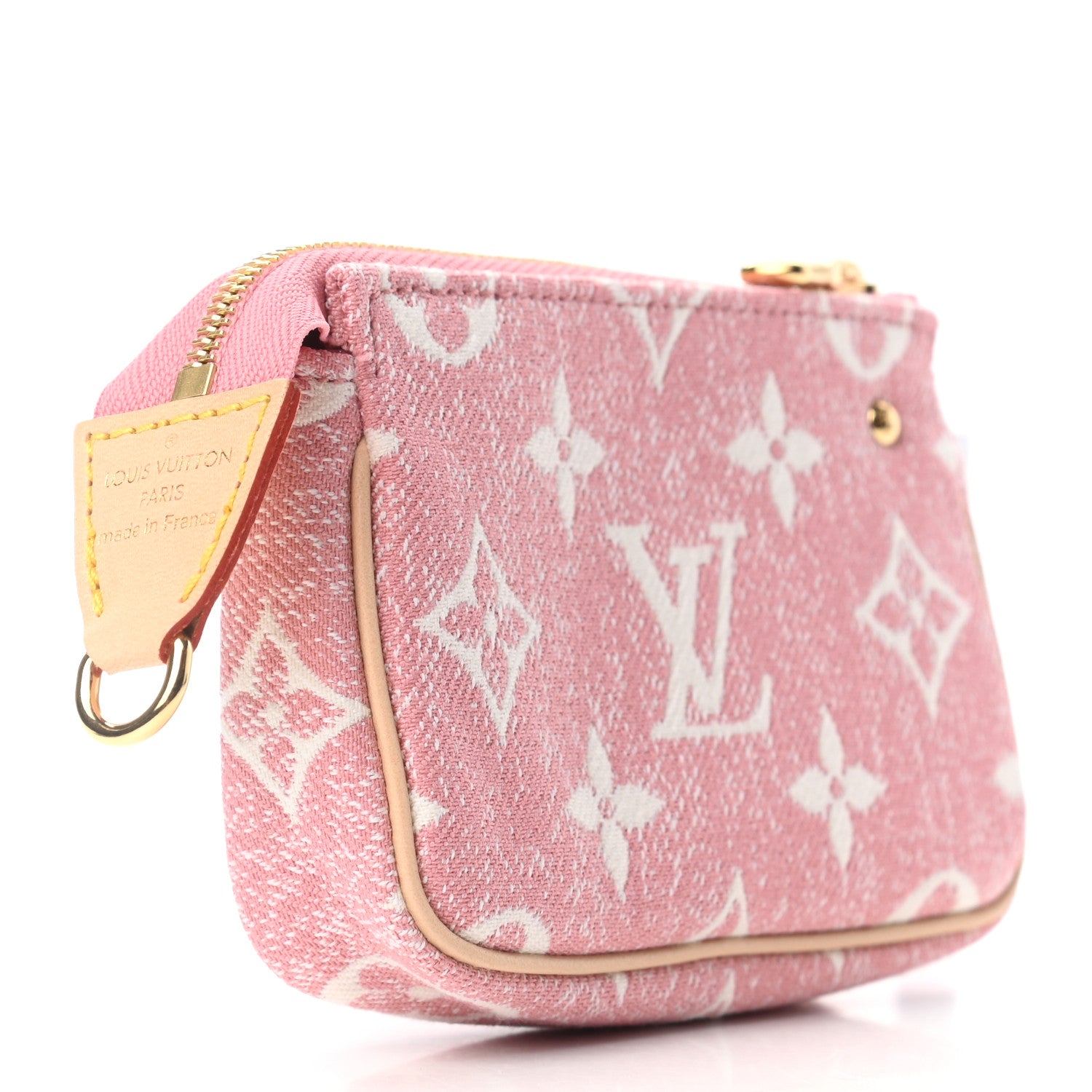 Louis Vuitton Denim Jacquard Monogram Micro Pochette Accessories Rose 3 of 6