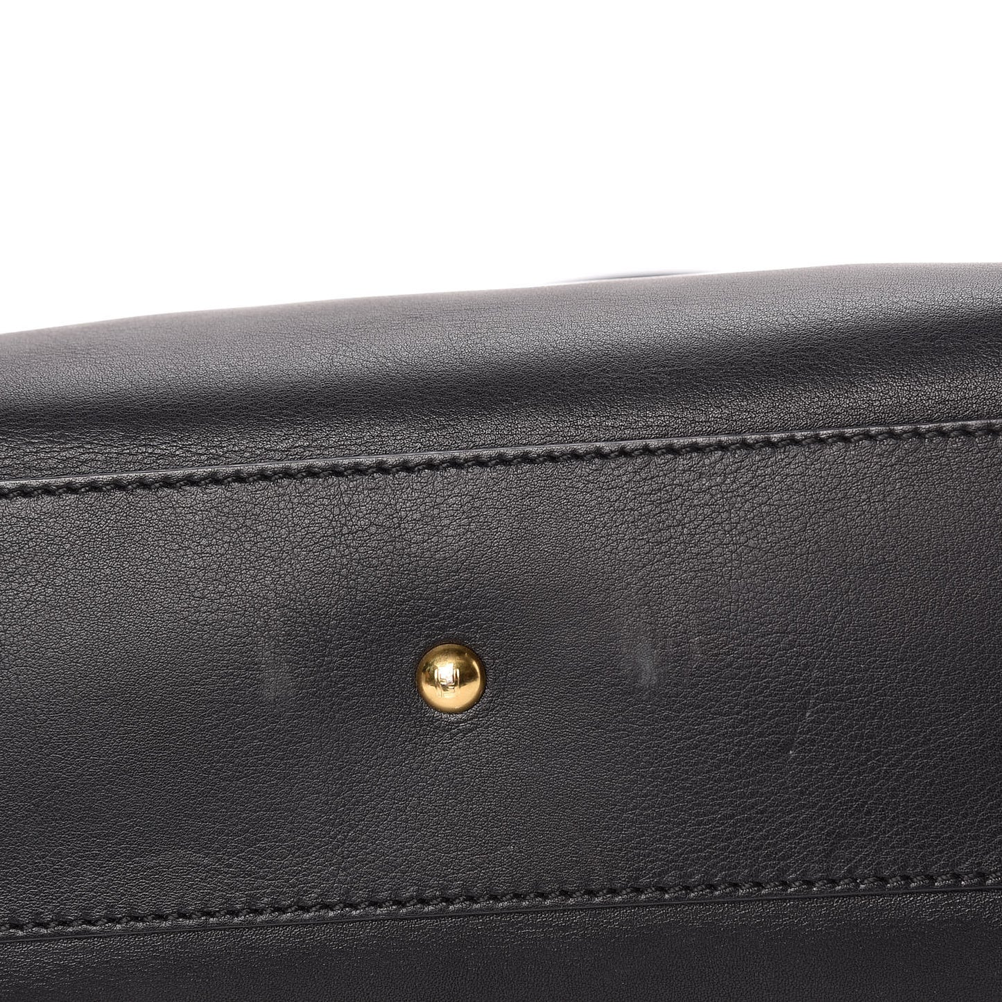 Vitello Seta Shiny Nappa Medium Peekaboo Iconic Satchel Black
