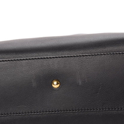 Fendi Vitello Seta Shiny Nappa Medium Peekaboo Iconic Satchel Black 13 of 14