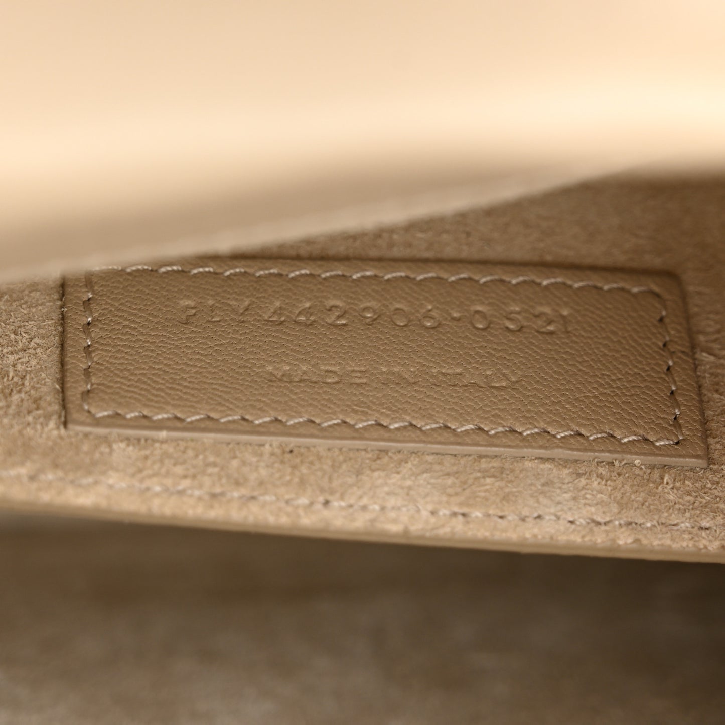 Suede Calfskin Medium Monogram Sunset Dark Beige