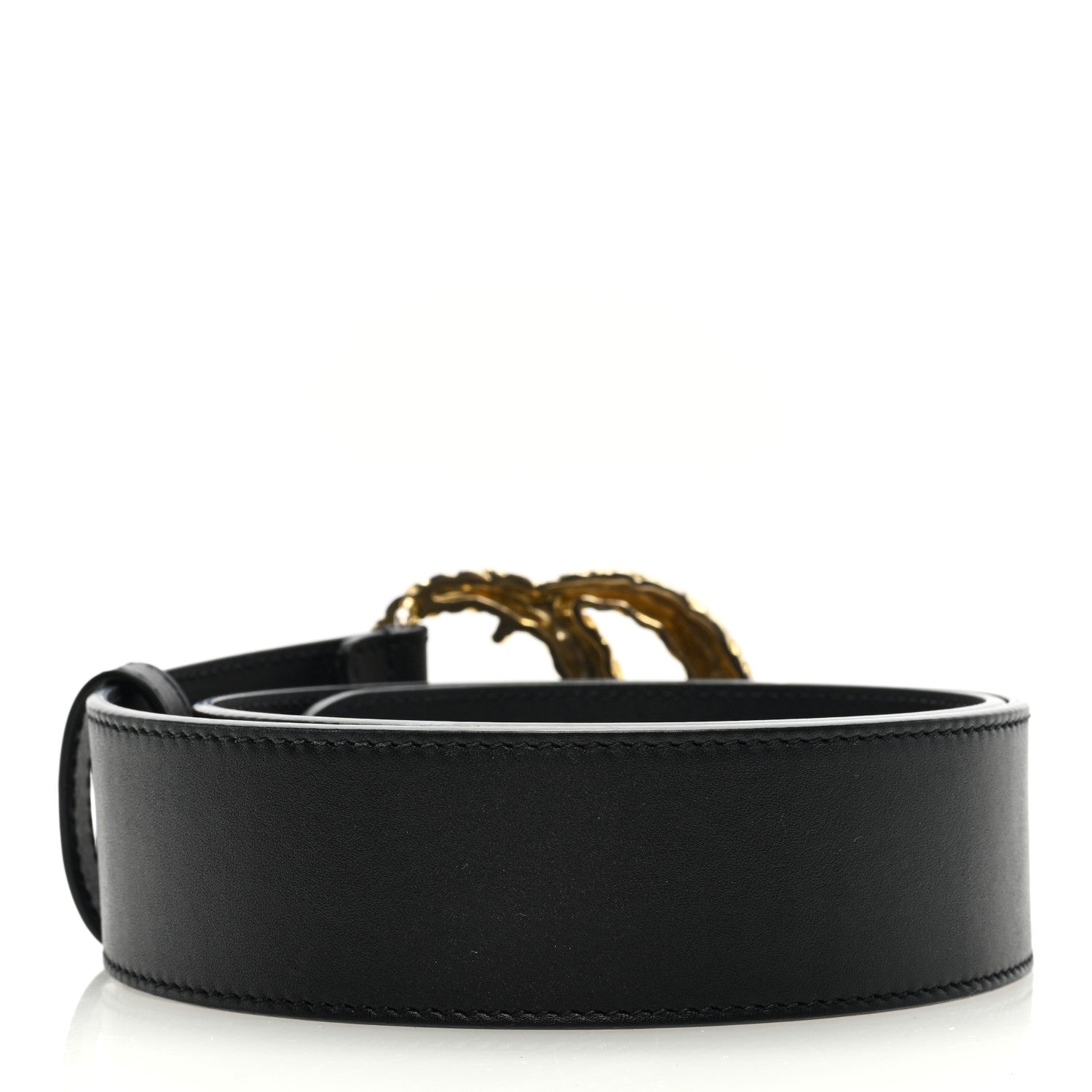Gucci Moon Calfskin Scales Double G 40mm Belt 75 30 Black 2 of 4