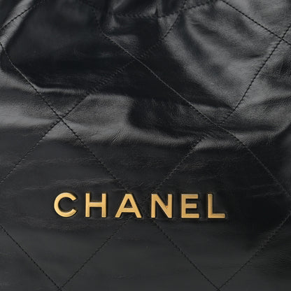 Chanel Shiny Calfskin Quilted Small Chanel 22 Black 9 of 11