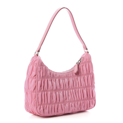 Prada Tessuto Nylon Gaufre Shoulder Bag Begonia 2 of 7