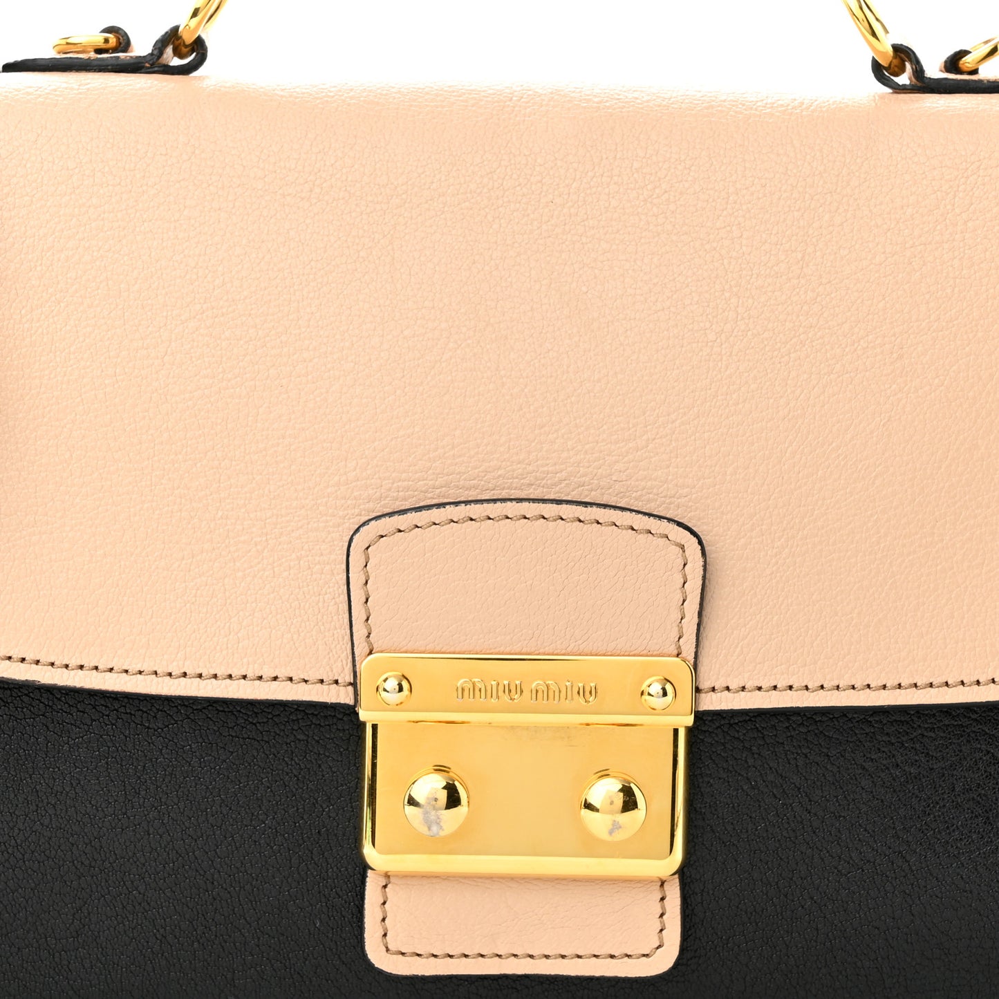 Madras Bicolor Top Handle Bag Cipria Black