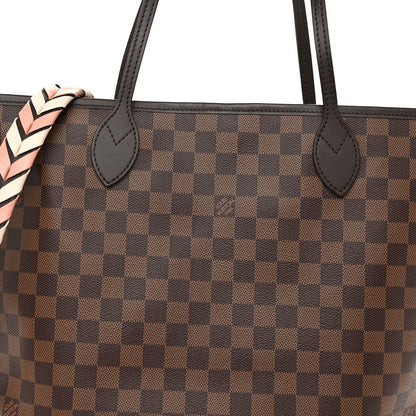 Louis Vuitton Damier Ebene Braided Neverfull MM Pink 7 of 11