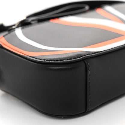 Valentino Garavani Smooth Calfskin 3D VLogo Print Convertible Belt Bag Black Orange 7 of 8
