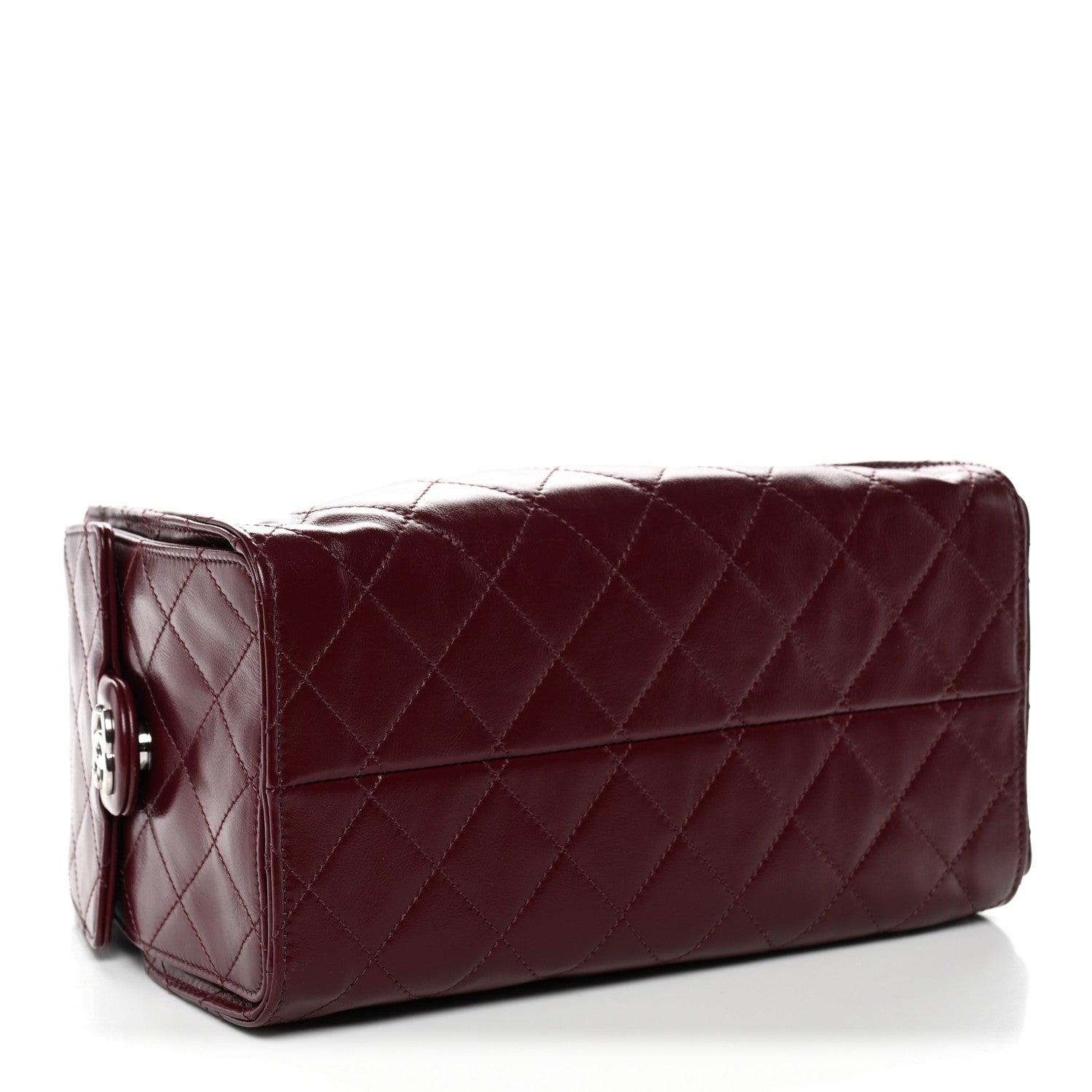 Chanel Shiny Calfskin Quilted Small Chanel 25 Handbag Burgundy 4 of 11