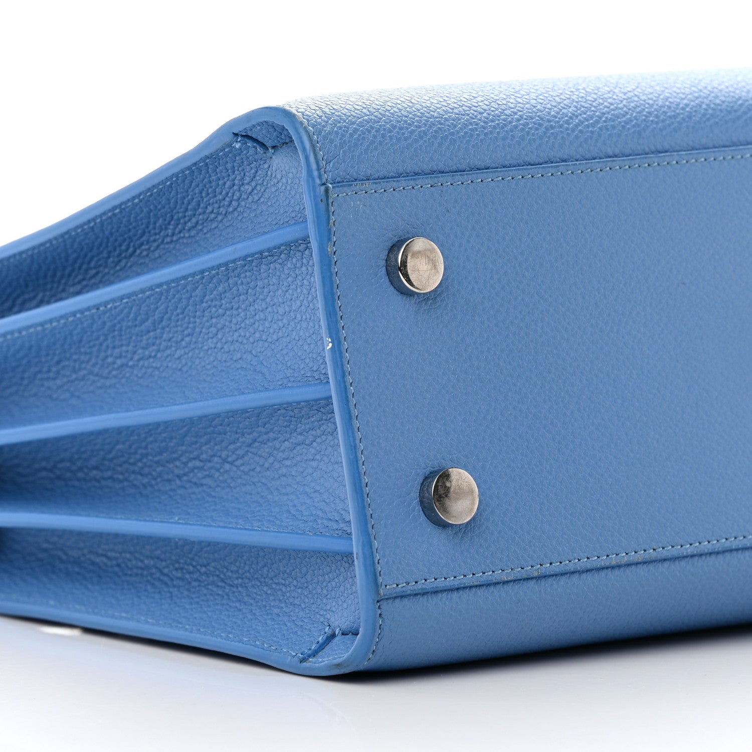 Saint Laurent Grained Calfskin Baby Sac De Jour Blue Clair 9 of 19