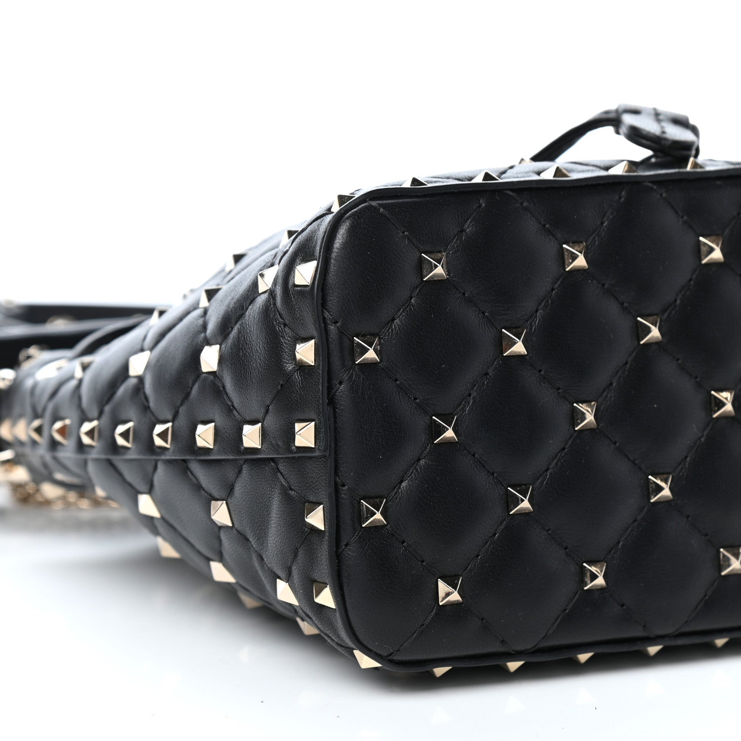 Valentino Garavani Nappa Mini Rockstud Spike Bucket Bag Black 7 of 8