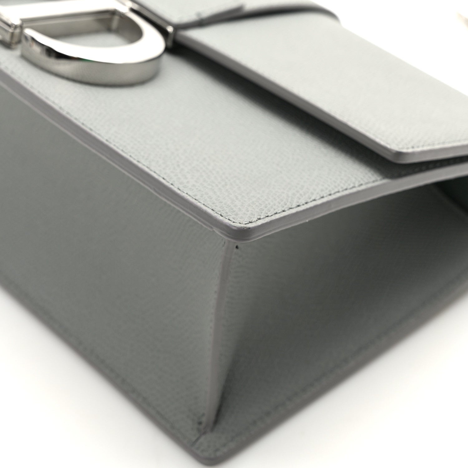 Christian Dior Grained Calfskin 30 Montaigne Chain Flap Bag Grey 11 of 14